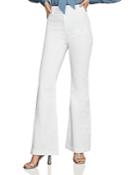 Bcbgmaxazria High-rise Flared Jeans In Optic White