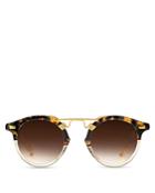 Krewe St. Louis 24k Gold Round Sunglasses, 46mm