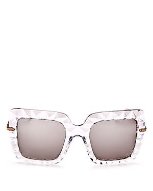 Dolce & Gabbana Mirrored Oversized Square Sunglasses, 50mm