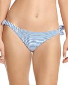 Polo Ralph Lauren Striped Seersucker Devin Side Tie Bikini Bottom