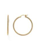 14k Yellow Gold Twisted Hoop Earrings - 100% Exclusive