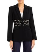 Cinq A Sept Loisa Embellished Crepe Blazer