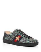 Gucci Men's Ace Printed Jacquard Lace Up Sneaker