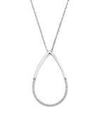 Kc Designs Diamond Teardrop Pendant Necklace In 14k White Gold, .18 Ct. T.w.