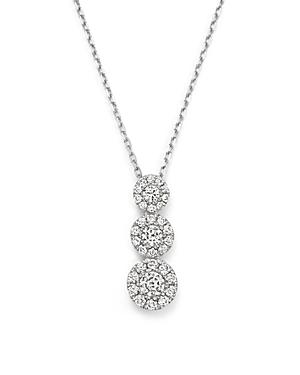 Diamond 3 Stone Pendant Necklace In 14k White Gold, .50 Ct. T.w. - 100% Exclusive
