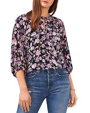 Vince Camuto Floral Keyhole Top