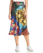 Boutique Moschino Mixed-print Midi Skirt