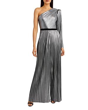Bcbgmaxazria Metallic One Shoulder Jumpsuit