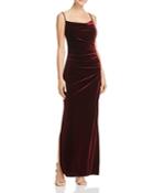 Laundry By Shelli Segal Shirred Stretch Velvet Dress - 100% Exclusive