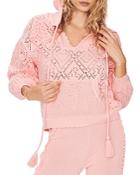 Loveshackfancy Tomaso Knit Cotton Hoodie