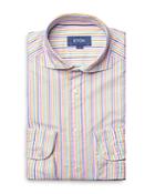 Eton Cotton Stripe Contemporary Fit Dress Shirt