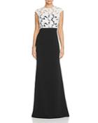 Carmen Marc Valvo Infusion Lace Popover Gown