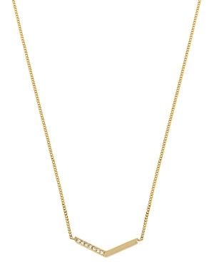Allsaints Gold-tone Pave Arrow Pendant Necklace, 16-18
