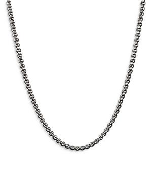 David Yurman Gray Titanium & Stainless Steel Small Box Chain Necklace, 18