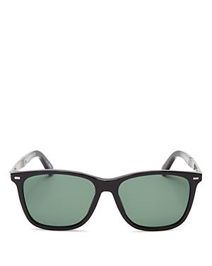 Ermenegildo Zegna Wayfarer Leather Temple Sunglasses, 56mm