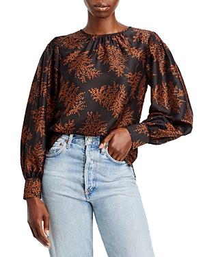 Rebecca Taylor Arden Fern Silk Blouse