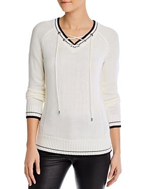 Calvin Klein Lace-up V-neck Sweater