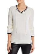 Calvin Klein Lace-up V-neck Sweater