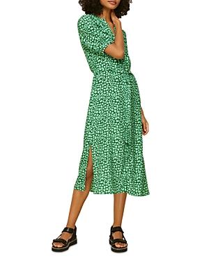 Whistles Olivia Giraffe Print Midi Dress