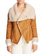 Cupcakes And Cashmere Lesya Faux Suede And Faux Shearling Jacket