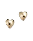 Bloomingdale's Small Curved Heart Stud Earrings In 14k Yellow Gold- 100% Exclusive