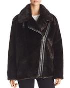 Kendall And Kylie Oversized Faux Mink Moto Jacket