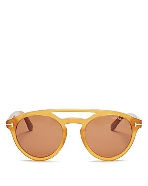 Tom Ford Clint Round Sunglasses, 50mm