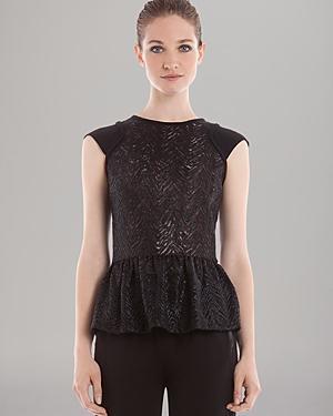 Sandro Sheer Peplum Top