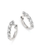 Bloomingdale's Diamond Huggie Hoop Earrings In 14k White Gold, 0.50 Ct. T.w. - 100% Exclusive