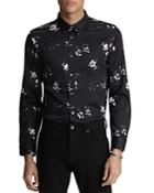 John Varvatos Star Usa Stevie Floral-print Regular Fit Shirt