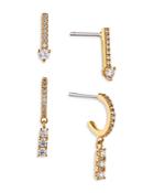 Nadri Demi Pave Hoop Earrings, Set Of 2