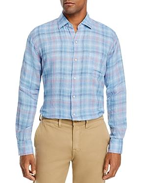 Peter Millar Crystal Beach Linen Check Classic Fit Button Down Shirt