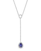 Bloomingdale's Tanzanite & Diamond Y Necklace In 14k White Gold, 18 - 100% Exclusive