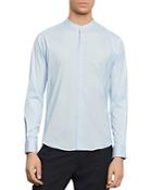 Sandro Mao Mandarin Collar Stretch Slim-fit Button-up Shirt