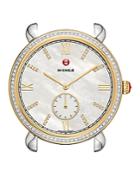 Michele Gracile Two-tone Gold Diamond Dial Watch Head, 36mm