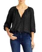 Velvet By Graham & Spencer Shirley Metallic Dot Print Blouse