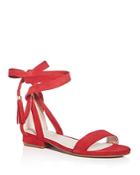 Kenneth Cole Valen Suede Ankle Wrap Sandals