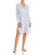 J. Valdi Striped Shirt Dress Swim Cover-up