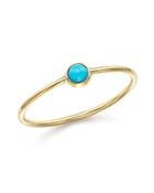 Zoe Chicco 14k Yellow Gold And Turquoise Bezel Thin Band Ring
