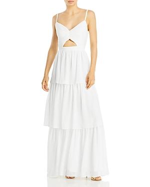 Aqua Cutout Tiered Gown - 100% Exclusive