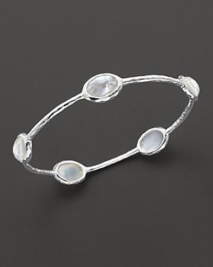 Ippolita Sterling Silver Wonderland 5 Stone Bangle In Mother-of-pearl
