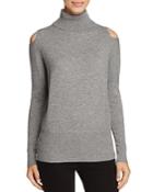 C By Bloomingdale's Cashmere Turtleneck Cold-shoulder Sweater - 100% Exclusive