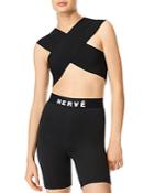 Herve By Herve Leger Crisscross Bandage Bra Top