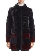 Maximilian Furs Color-block Mink Fur Coat - 100% Exclusive