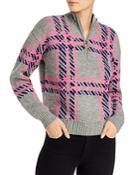 Aqua Plaid Quarter-zip Sweater - 100% Exclusive