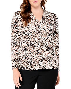 Nic+zoe Plus Forest Spot Print Top