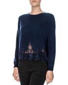 The Kooples Lace-trimmed Wool-blend Sweater
