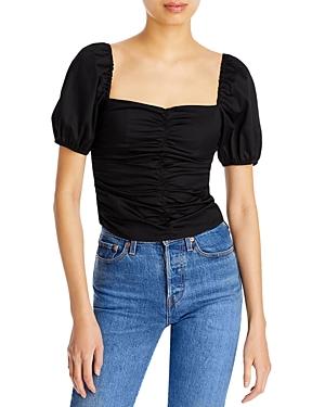 Aqua Ruched Puff Sleeve Top - 100% Exclusive