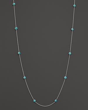Ippolita Sterling Silver Rock Candy Long Stone Station Necklace In Turquoise, 48