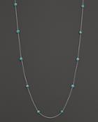 Ippolita Sterling Silver Rock Candy Long Stone Station Necklace In Turquoise, 48